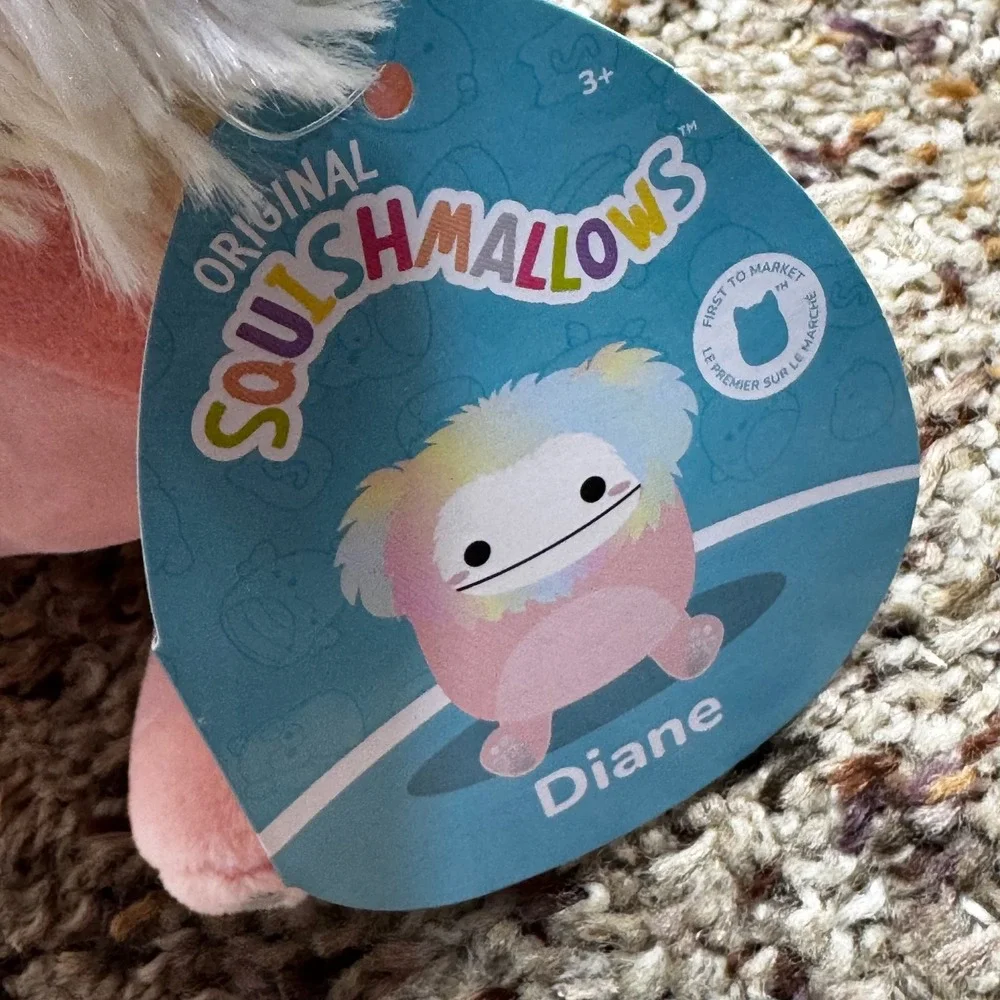 Squishmallows 5 Inch Diane the Bigfoot Pink‎ Rainbow First to Market Plush NWT